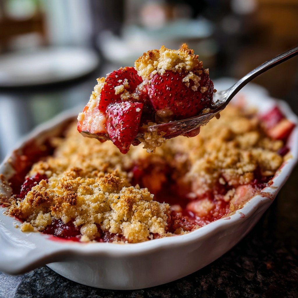 Erdbeer Crumble Aus Dem Ofen