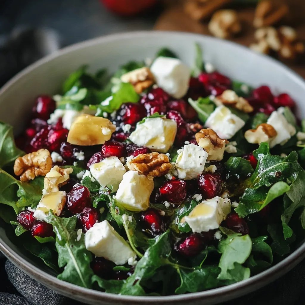 Feldsalat mit Granatapfel, Feta & Walnüssen