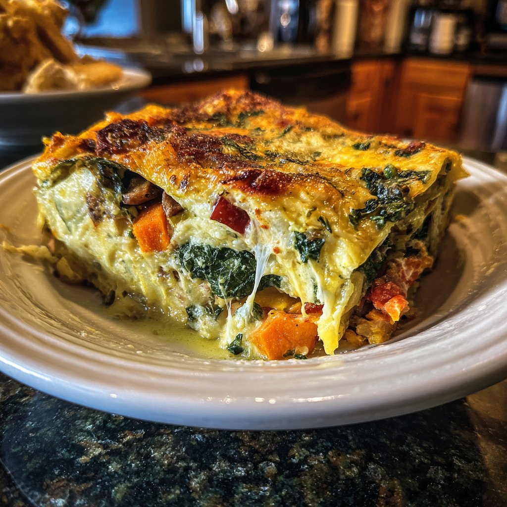 Vegetarische Lasagne mit Gemüse