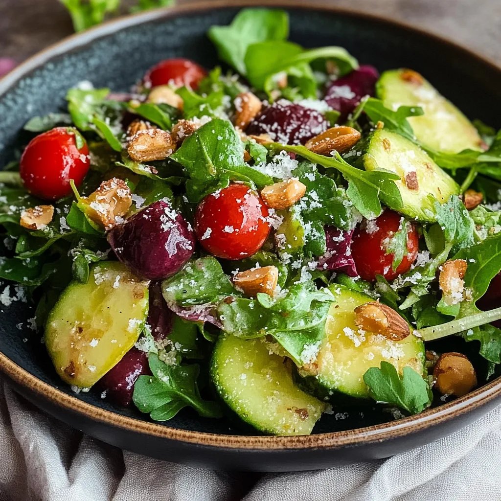 Herbstsalat mit Rosenkohl, Trauben und Walnüssen