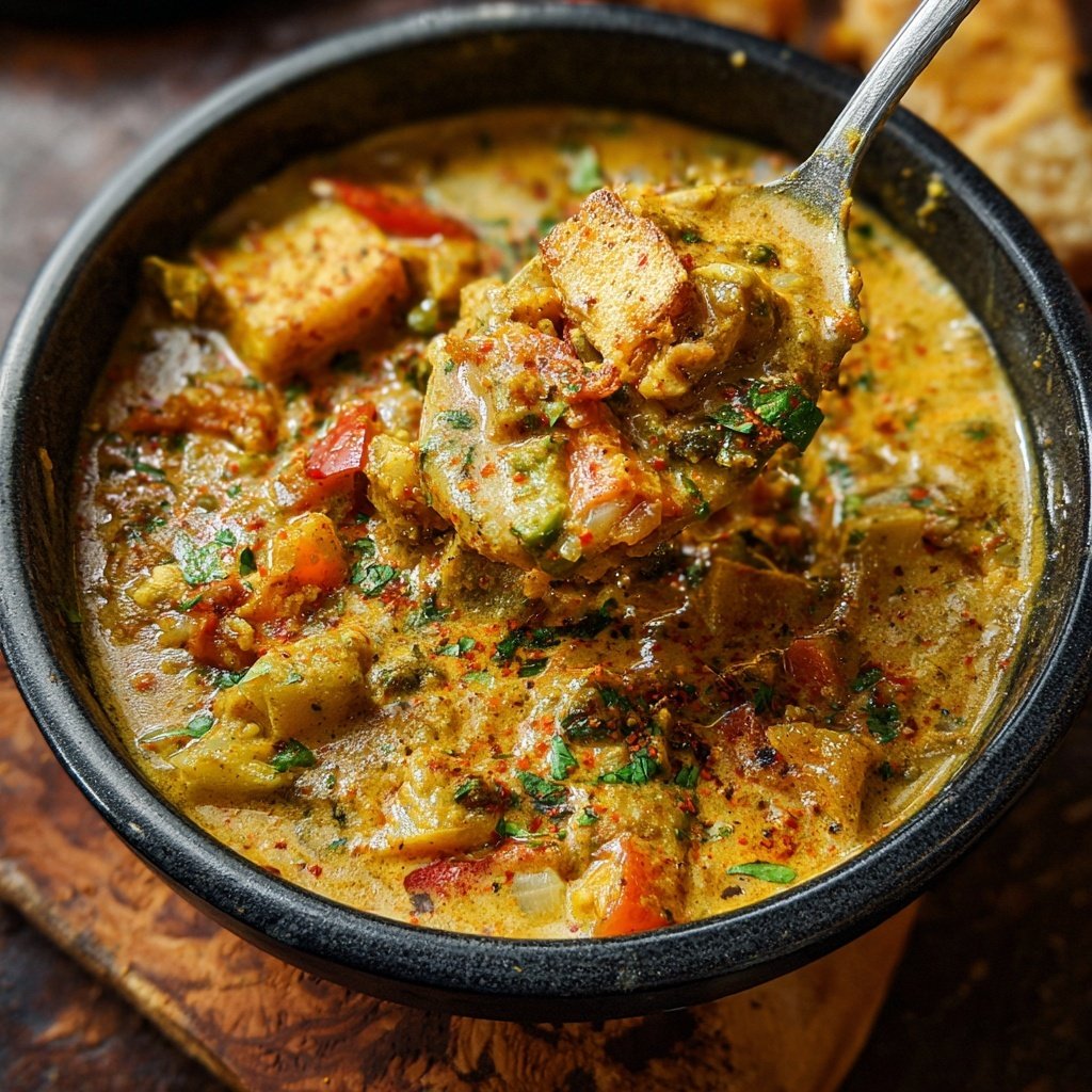 Vegetarisches Abendessen mit Curry