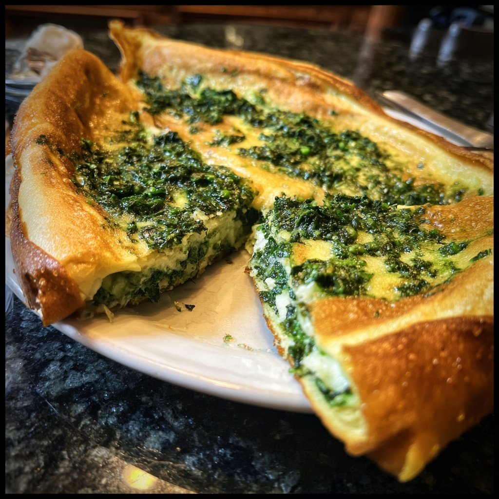 Pfannkuchen mit Spinat