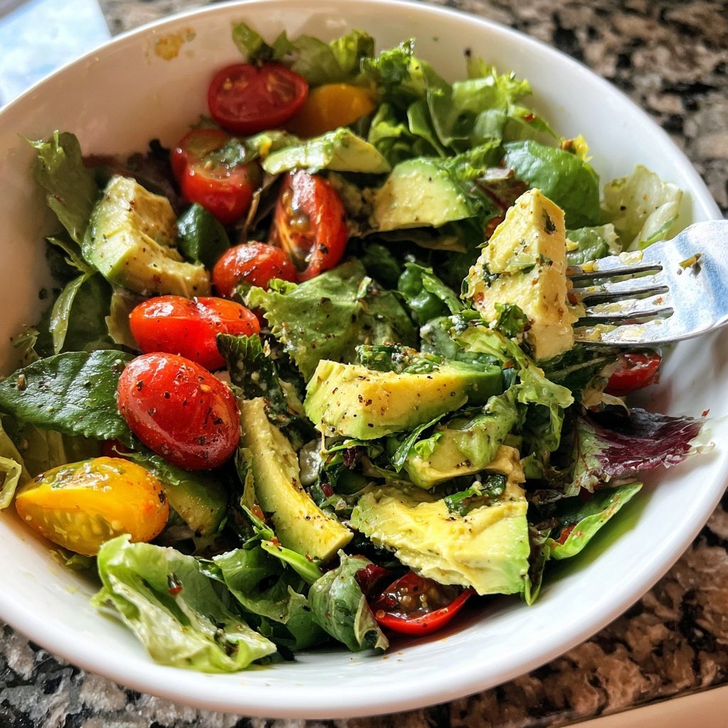 Mittagessen leicht mit Salat