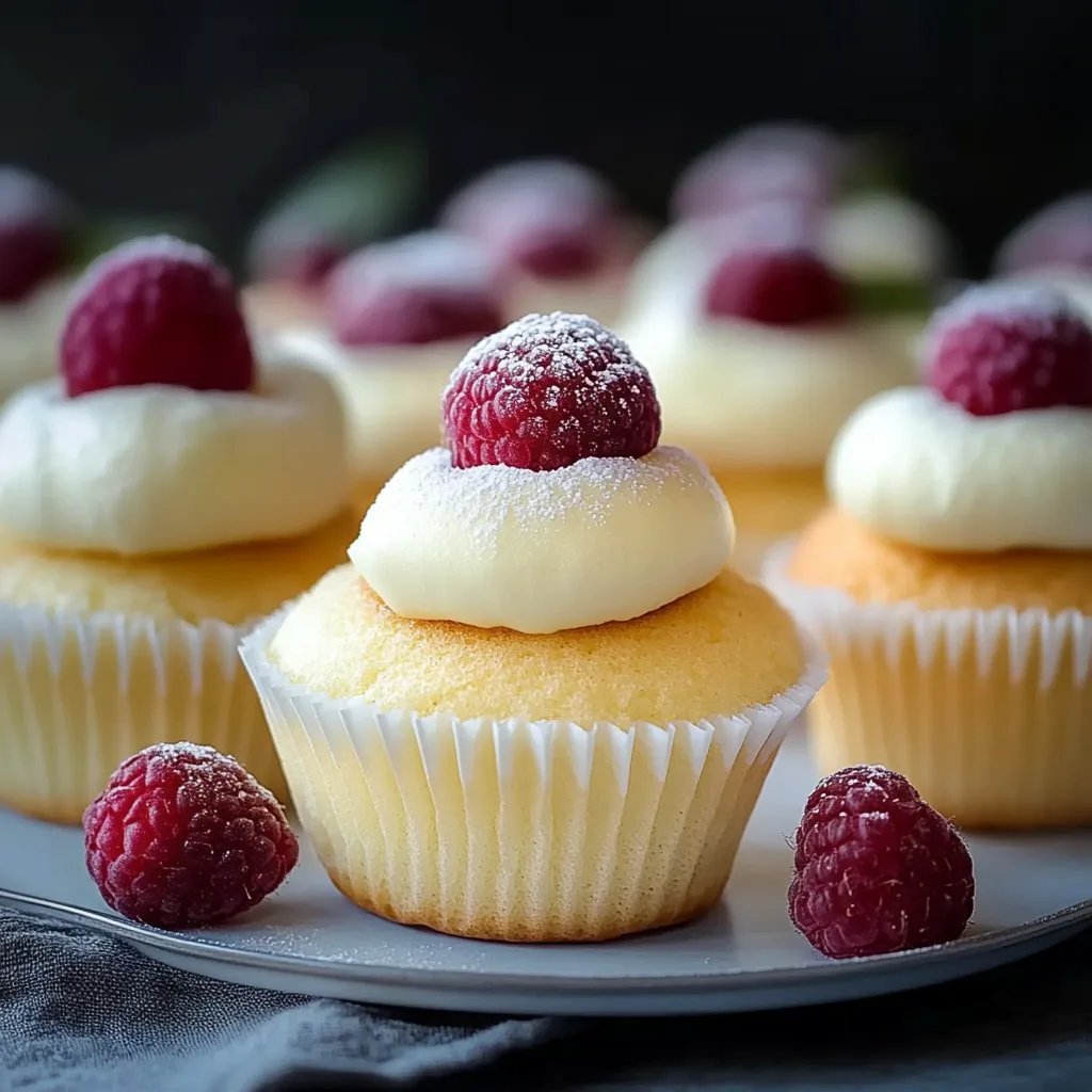 Fluffige japanische Käsekuchen-Cupcakes aus Cotton