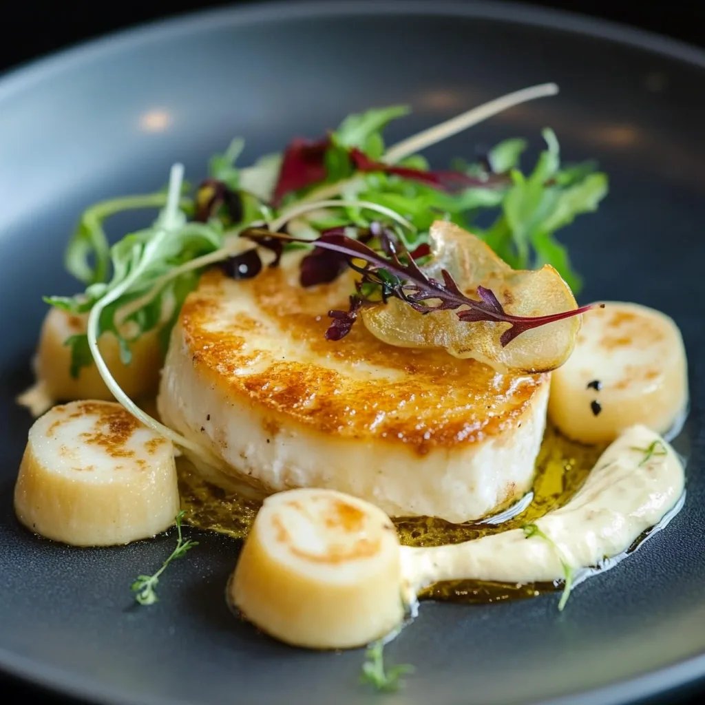 Karamellisierte Birne mit Ziegenkäse