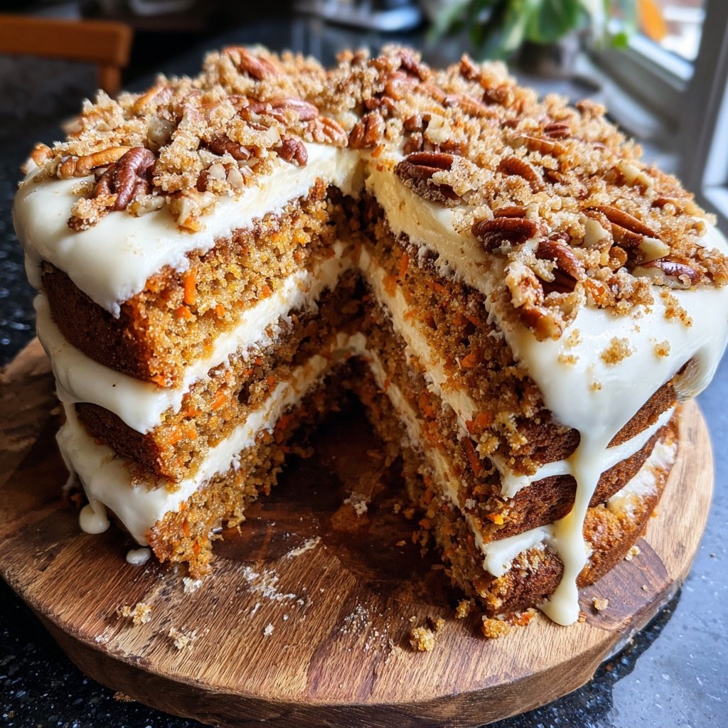 Karottenkuchen Mit Frischkäse Füllung