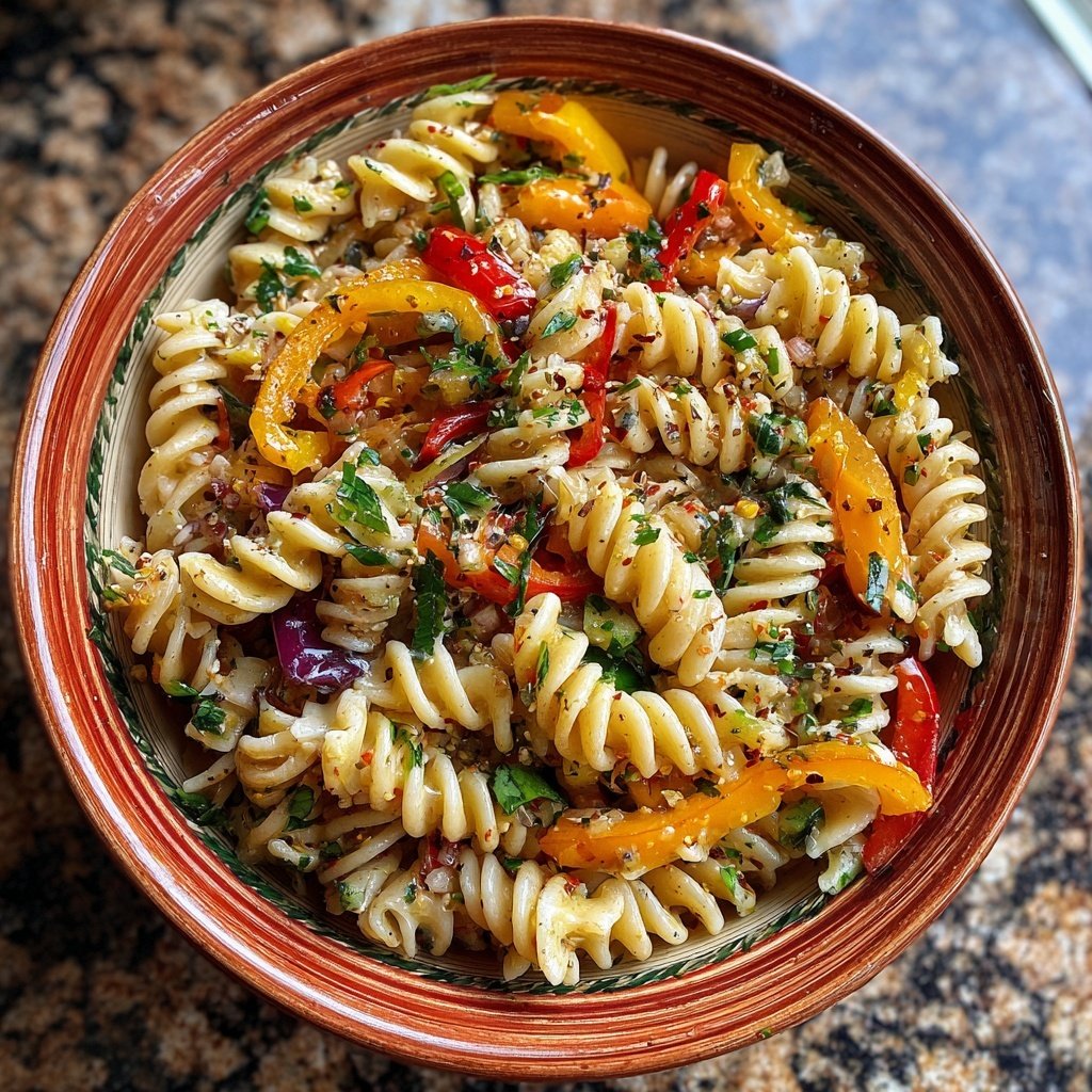 Bunter Nudelsalat Zum Grillen