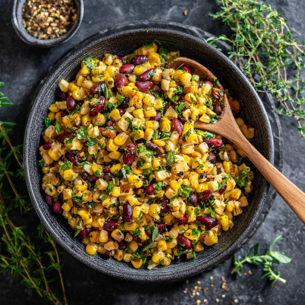 Reissalat Mit Mais Und Bohnen Zum Grillen