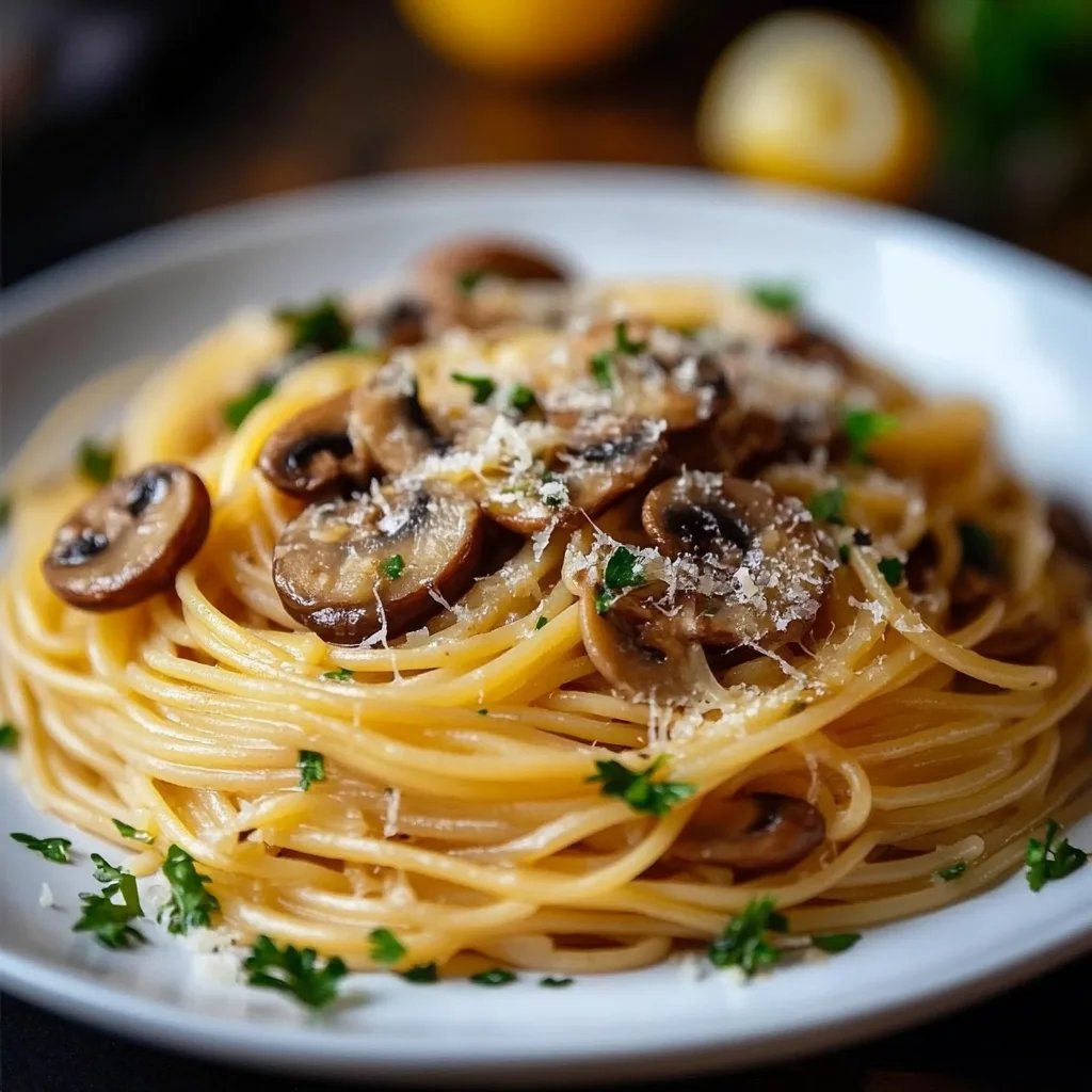 Champignon Spaghetti Pfanne