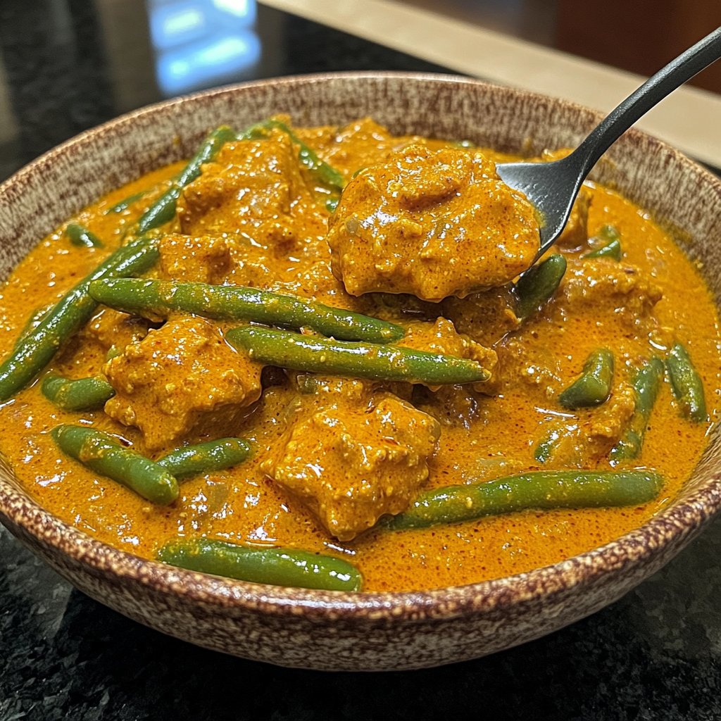 Curry mit grünen Bohnen