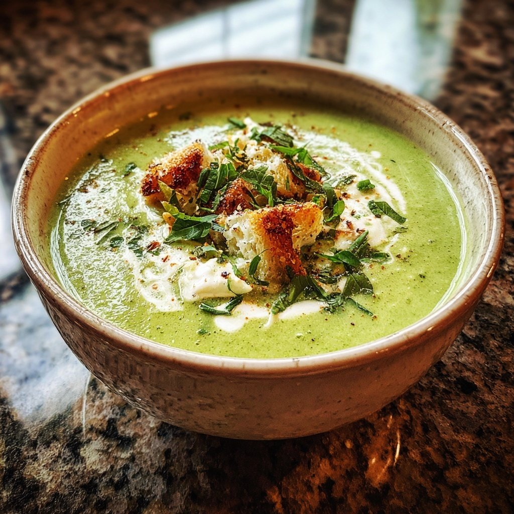 Brokkoli Suppe Mit Frischkäse Und Kräutern