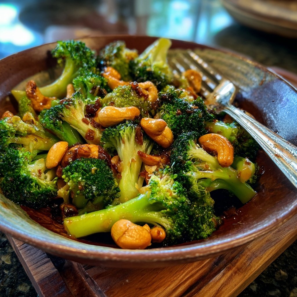 Brokkoli Cashew Wok Pfanne