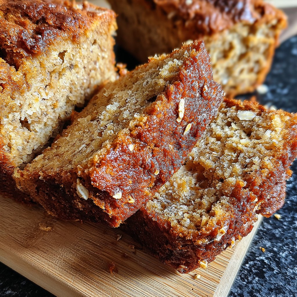 Bananenbrot mit Haferflocken